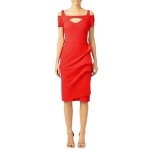 Chaira Boni La Petit Robe Red Sheath Cocktail Dress